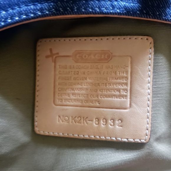 SOLD - COACH Vintage  Y2K  Hampton Hobo Purse - Denim - Picture 10 of 13